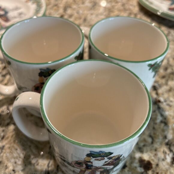 SPODE Collectible British + German Santa‎ Around World Mugs 1st 2nd Series Set 6 - Picture 7 of 14